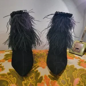 Jessica simpson ostrich feather boots deals